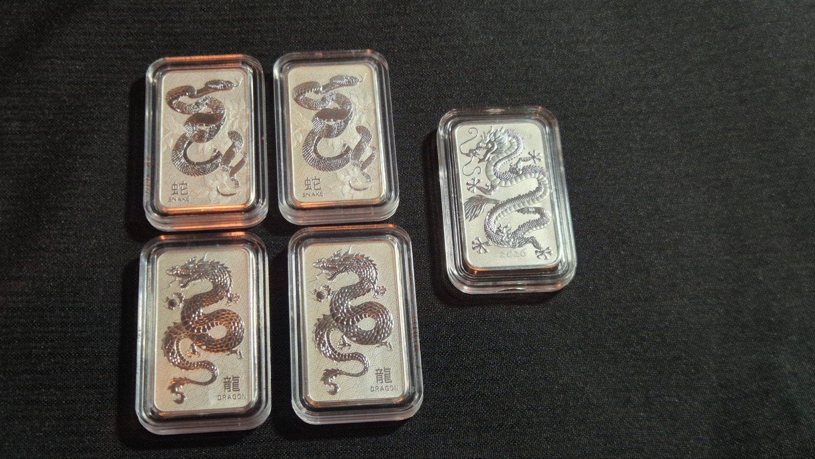 Lotje: 5 x 1 oz Zilverbaar. The Perth Mint. Silver Bar., Verzenden, Zilver