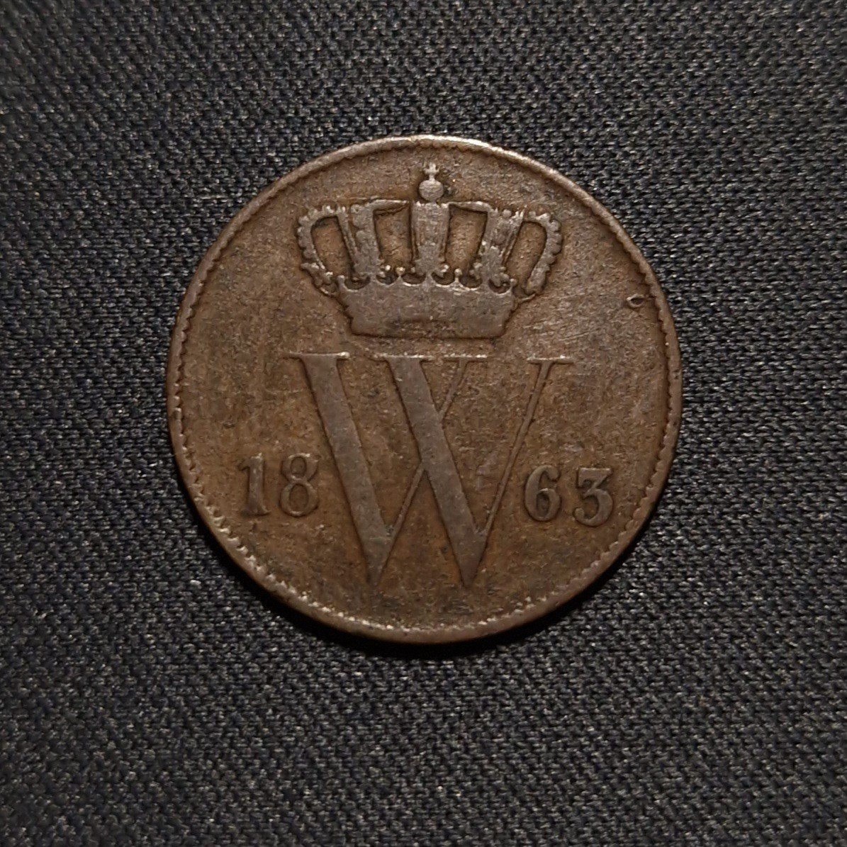 1 cent 1863, Postzegels en Munten, Munten | Nederland, Verzenden, Koning Willem III, 1 cent, Losse munt