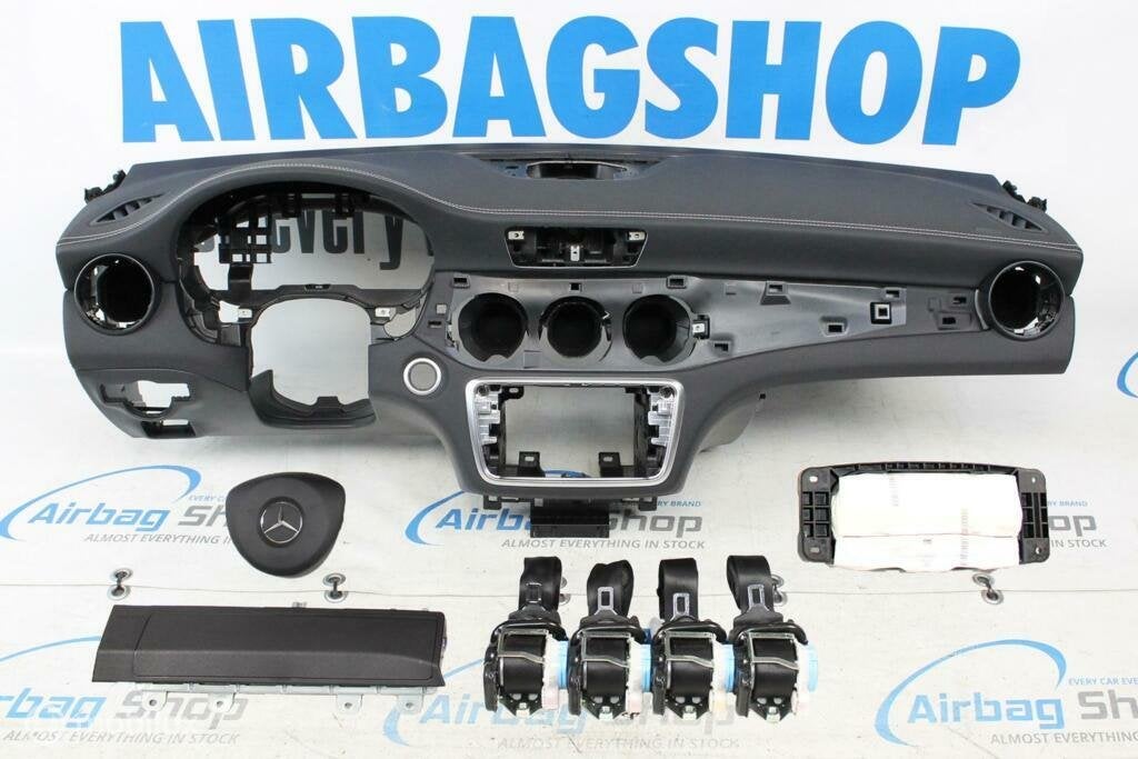 Airbag set Dashboard met wit stiksels Mercedes CLA Klasse, Gebruikt, Ophalen of Verzenden