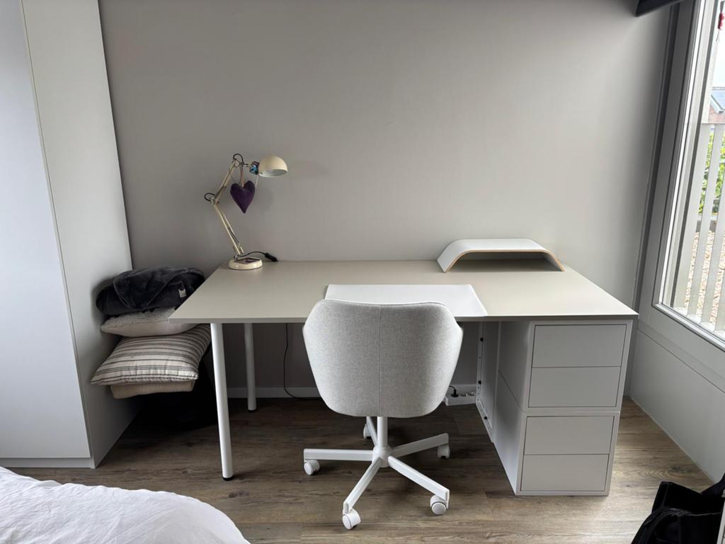 Bureau + stoel, Met lades, Hout, Schoolbureau, Ophalen of Verzenden
