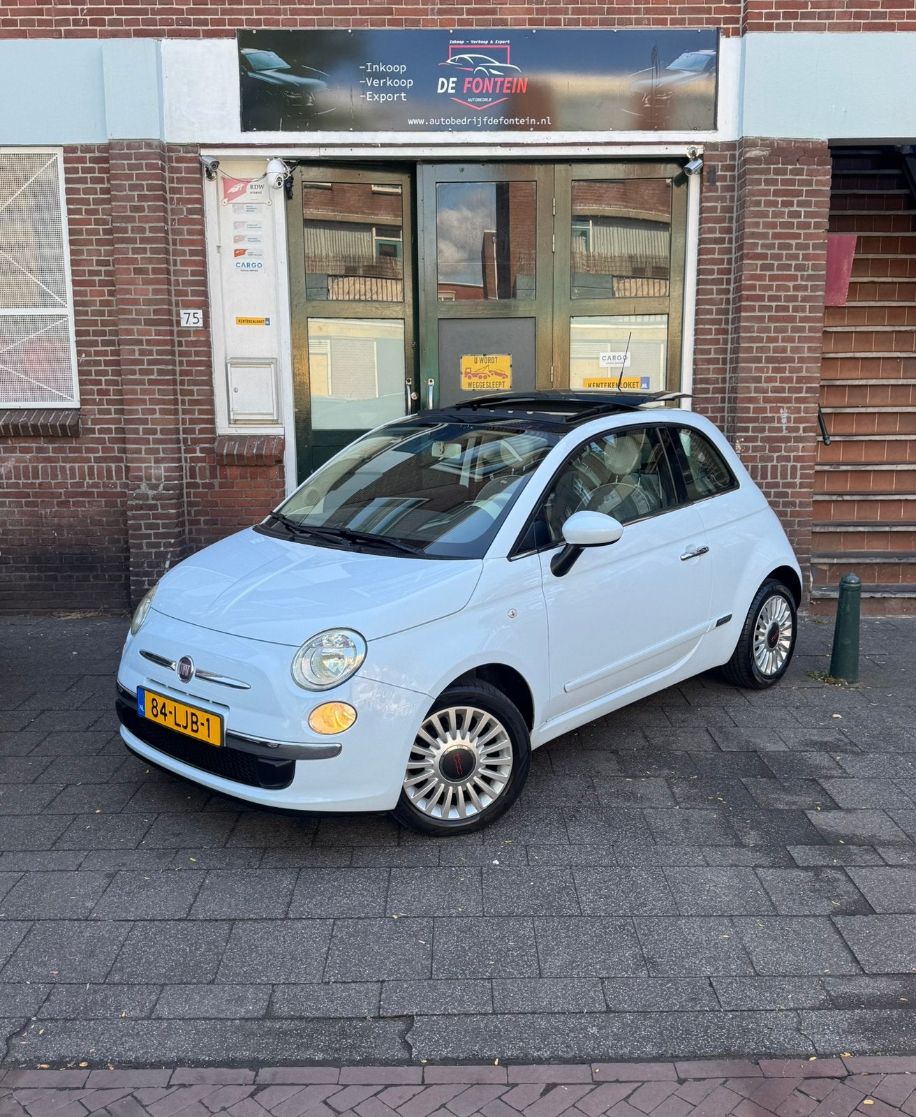 Fiat 500 1.2 AUT 2010 Airco/Panoramadak/Nwe Riem/Boekjes, Stof, 1242 cc, 4 cilinders, Origineel Nederlands