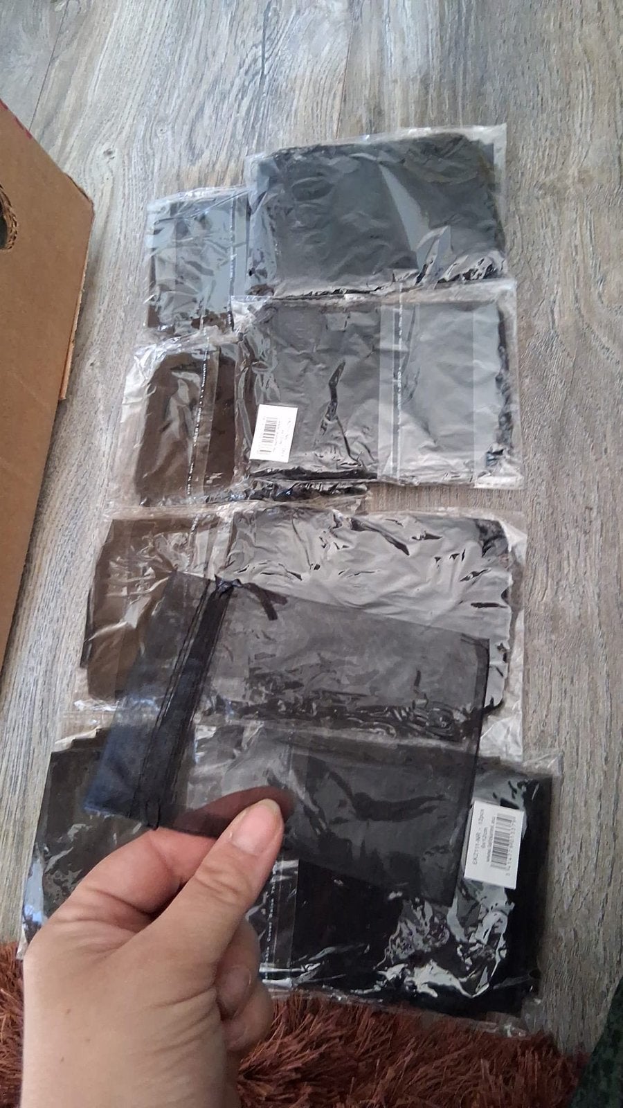 120 organza zakjes, Zwart, Overige typen, Ophalen of Verzenden, Zo goed als nieuw