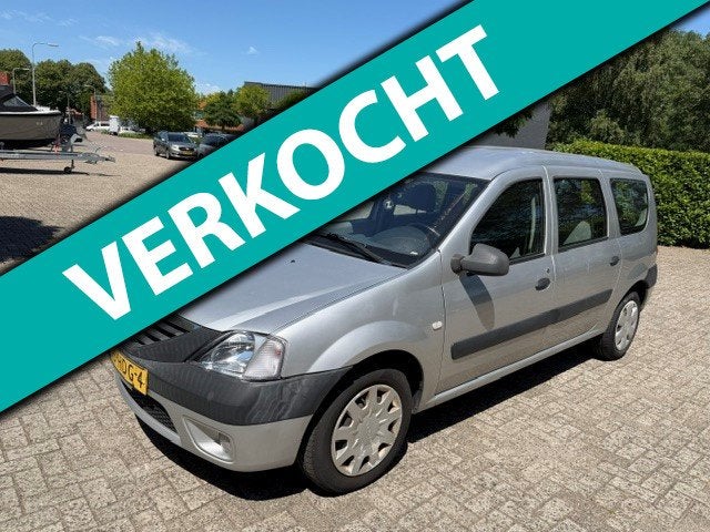 Dacia Logan MCV 1.6 Ambiance / bj.2008 / kleur: grijs / airc, Auto's, Stof, Gebruikt, 4 cilinders, 635 kg