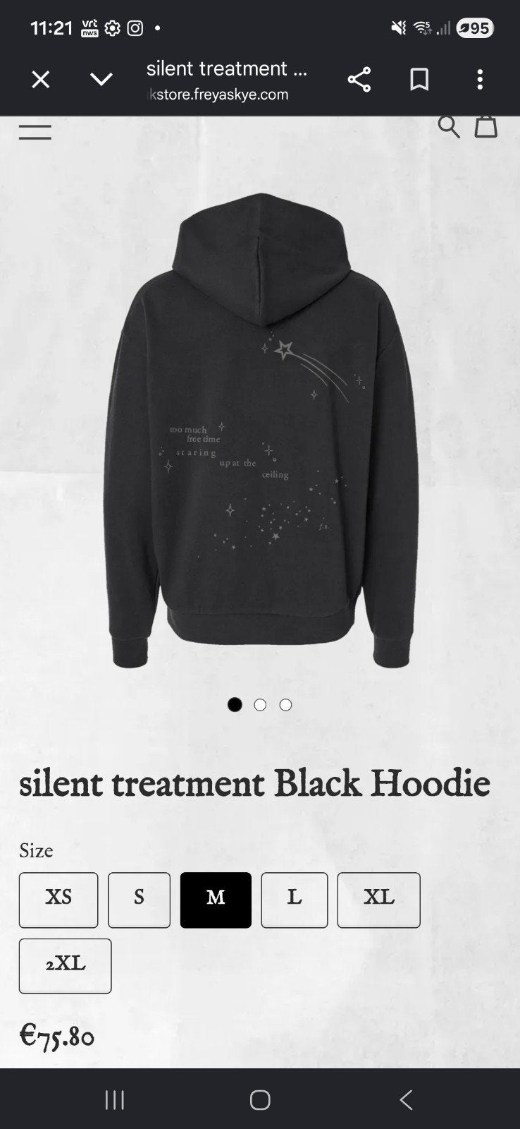 Freya Skye Silent Treatment Hoodie,zwart, M., Kleding | Dames, Truien en Vesten, Ophalen of Verzenden, Nieuw, Zwart