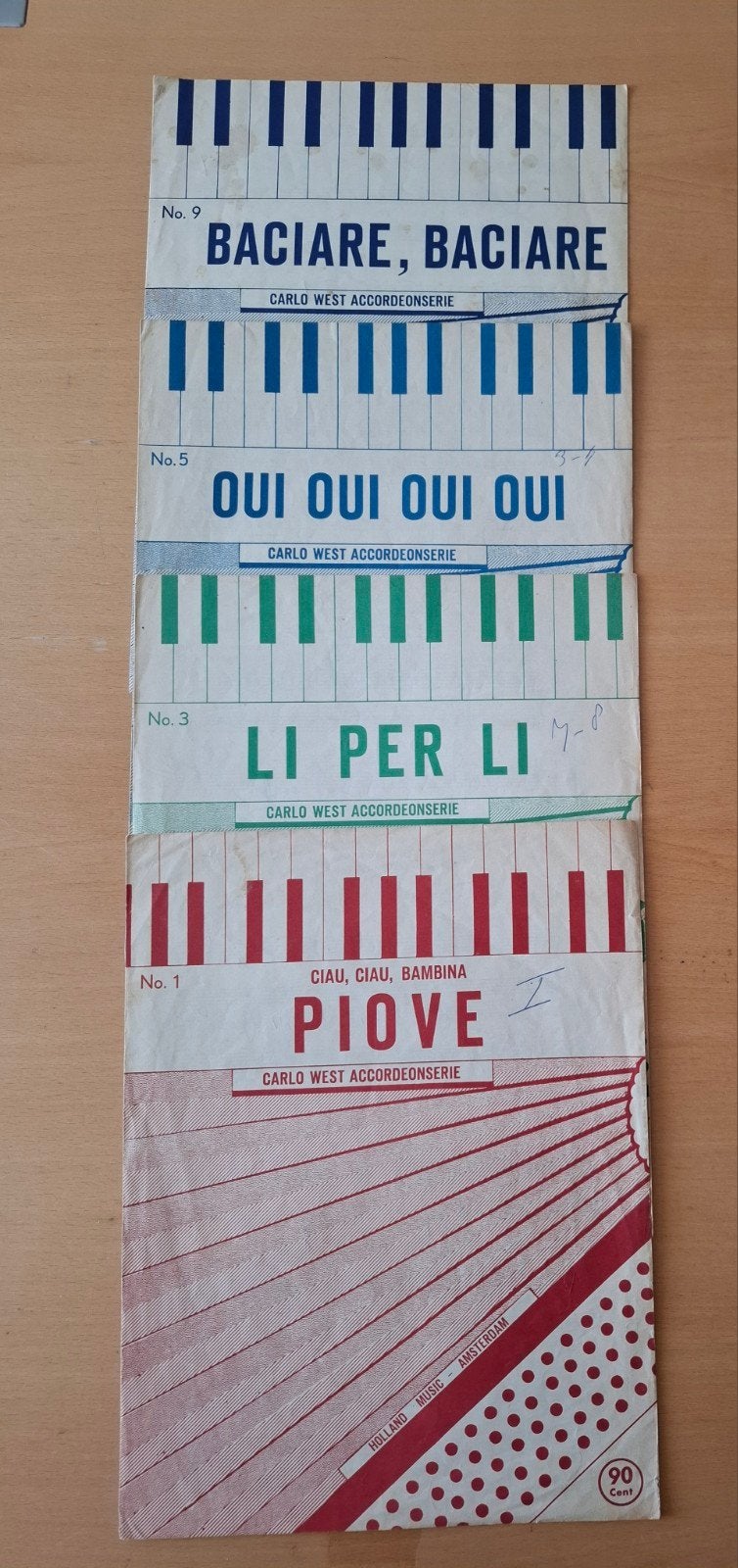 4 Carlo West Accordeon Partituren, Muziek en Instrumenten, Gebruikt, Ophalen of Verzenden, Artiest of Componist, Populair