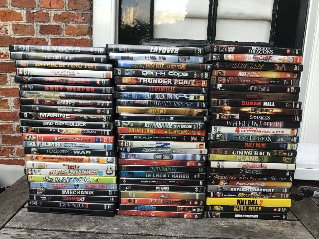 Ca 70 stuks actie-DVD’s., Vanaf 12 jaar, Ophalen of Verzenden, Zo goed als nieuw, Actiethriller