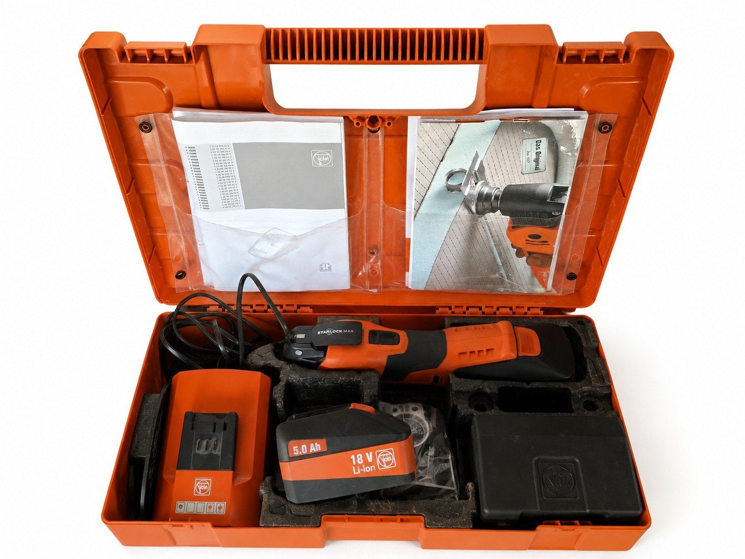 Fein Multitool met 2x 5.0Ah accu's en snellader, als nieuw, Doe-het-zelf en Verbouw, Gereedschap | Handgereedschap, Ophalen of Verzenden
