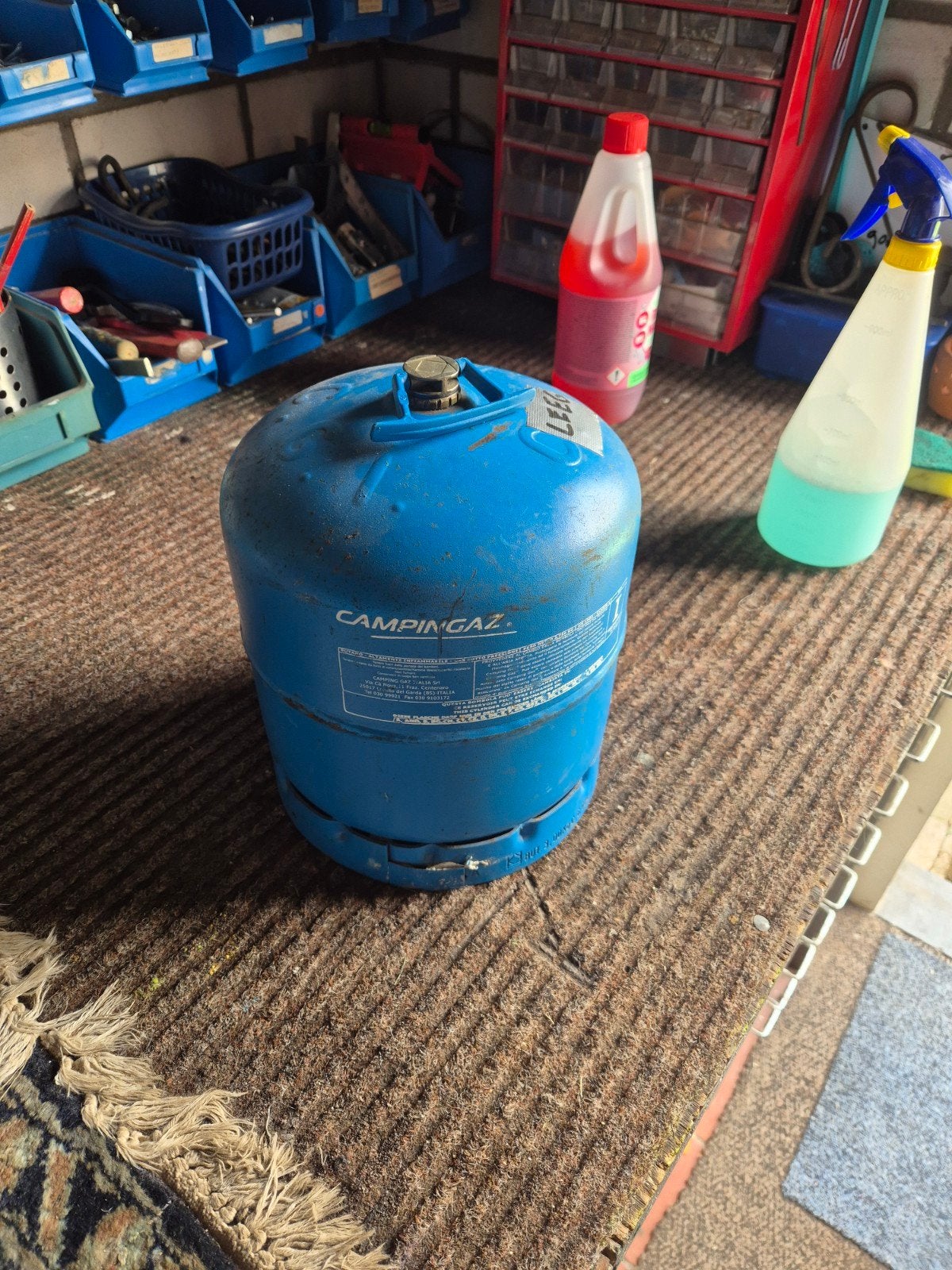 2x gasfles, Ophalen
