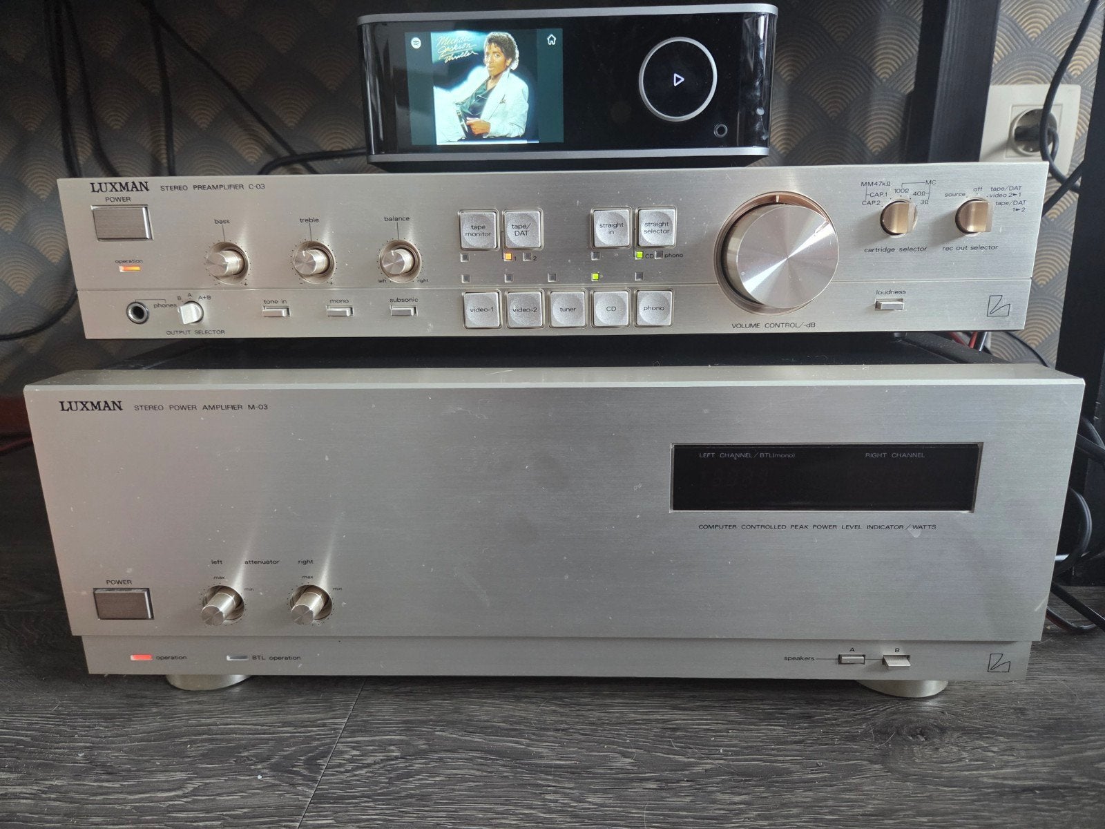 Luxman C-03 Voorversterker & M-03 Eindversterker Set, Overige merken, Gebruikt, Ophalen of Verzenden, 120 watt of meer
