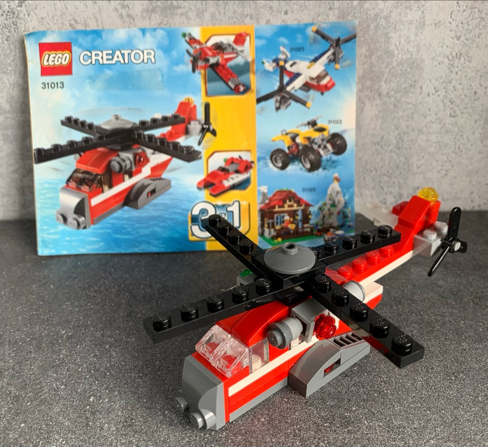 LEGO Creator 31013 Rode Helikopter 3-in-1 Set, Ophalen of Verzenden, Gebruikt, Overige merken