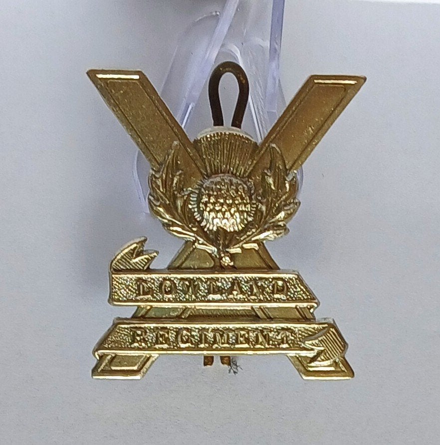 52nd Lowland Regiment Cap Badge Wo2, Verzamelen, Ophalen of Verzenden, Engeland, Embleem of Badge