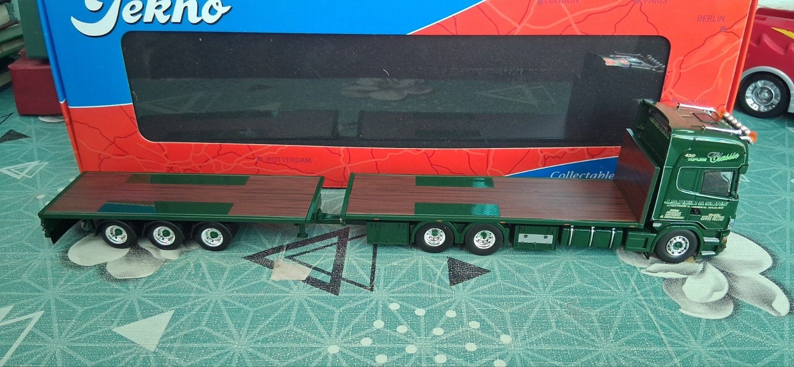 Tekno Scania R-serie met dieplader j.s Reid  & sons, Ophalen of Verzenden, Nieuw, Overige merken