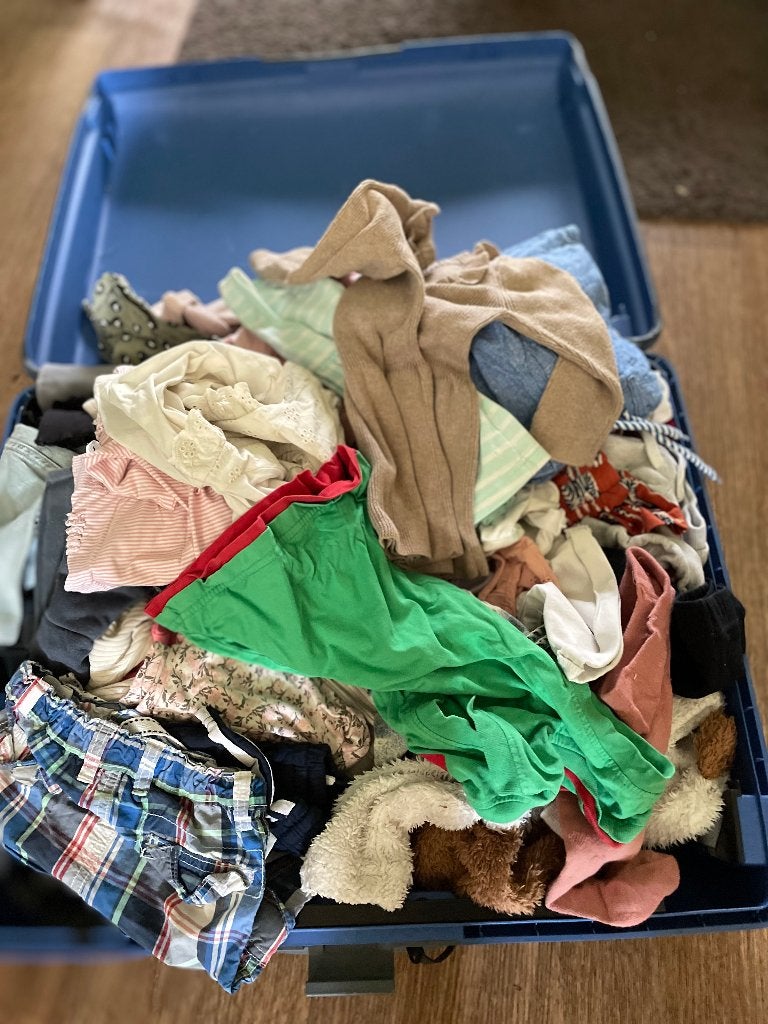 baby en peuterkleding koffer vol, Ophalen of Verzenden, Zo goed als nieuw, One size