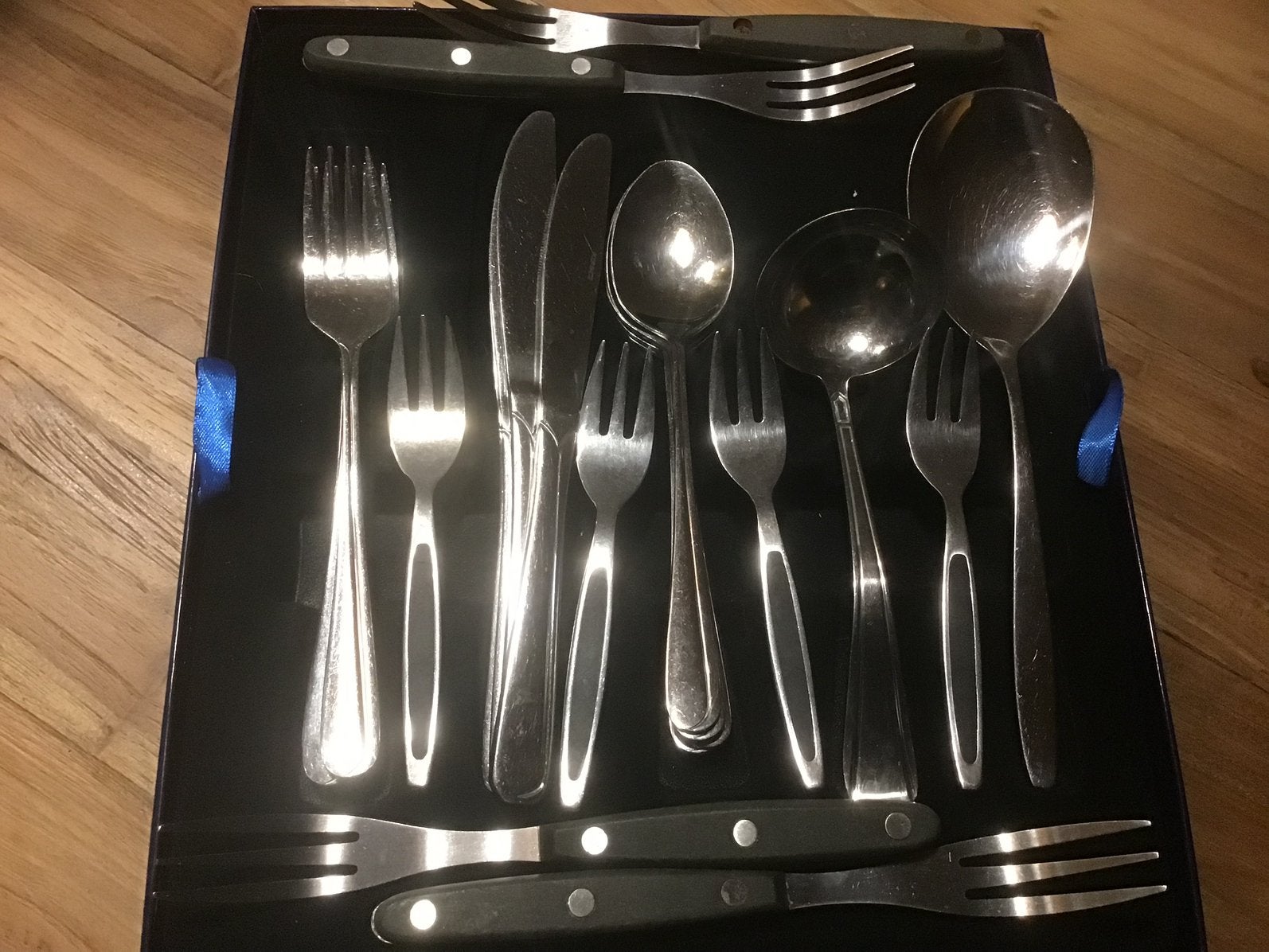 22-delig bestek.NU 7,50€!!, Ophalen of Verzenden, Gebruikt, Rvs of Chroom, Los bestek