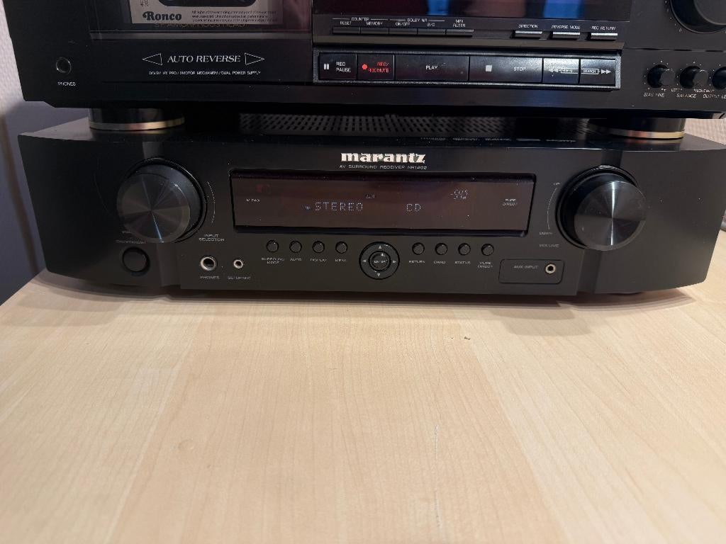 Marantz NR1402 AV receiver – slanke 5.1 surround versterker, Marantz, Gebruikt, Ophalen of Verzenden, 60 tot 120 watt