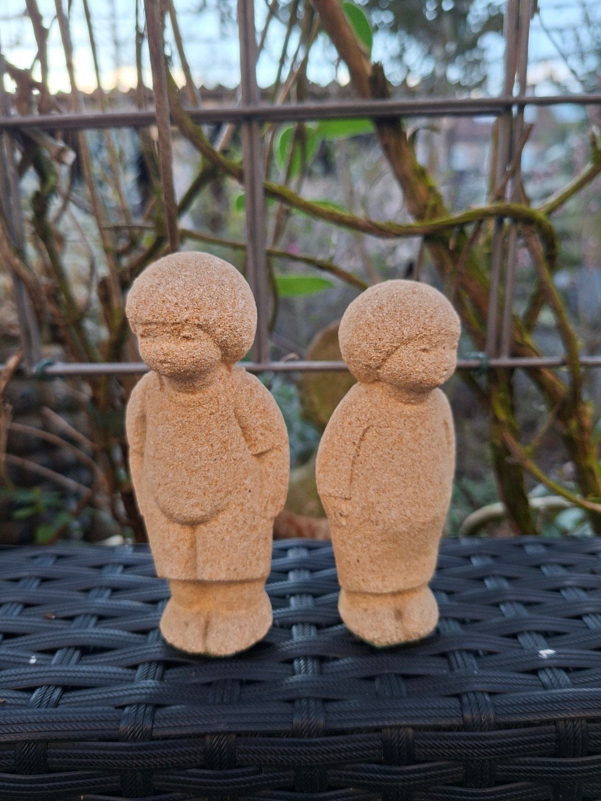 Vintage zandstenen Marbell Boy beeldjes, Ophalen of Verzenden