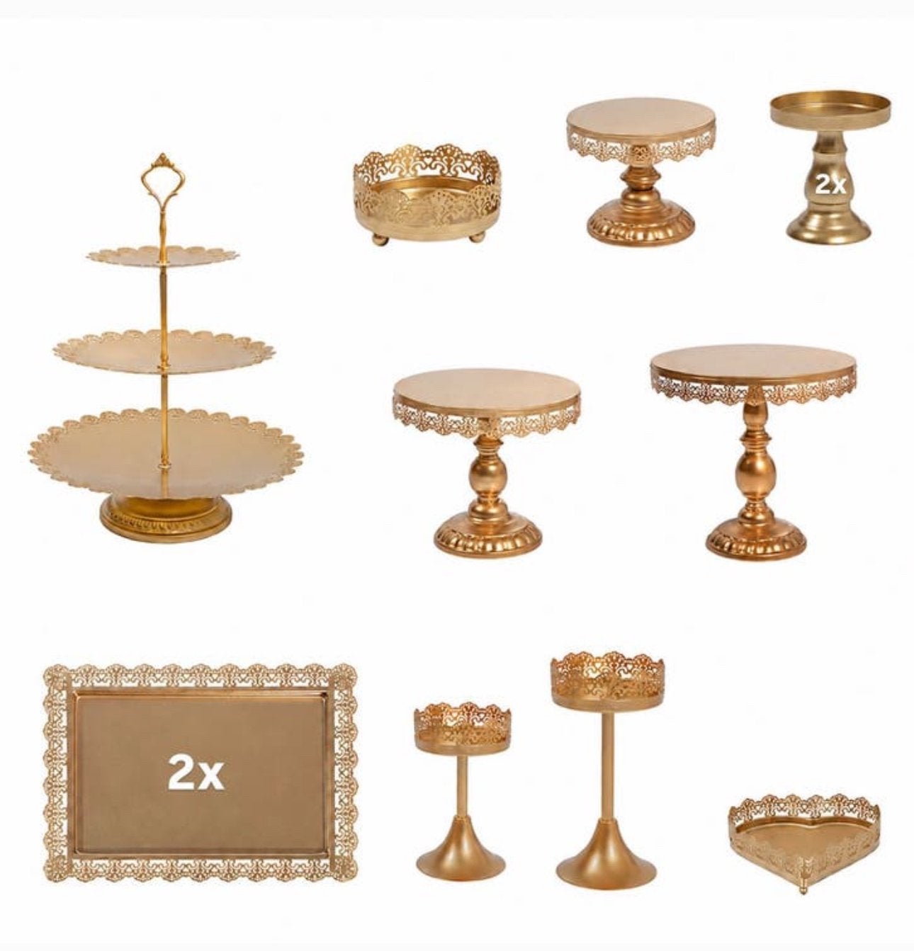 Sweet table set goud - 12- delig TE HUUR €35, Ophalen, Nieuw