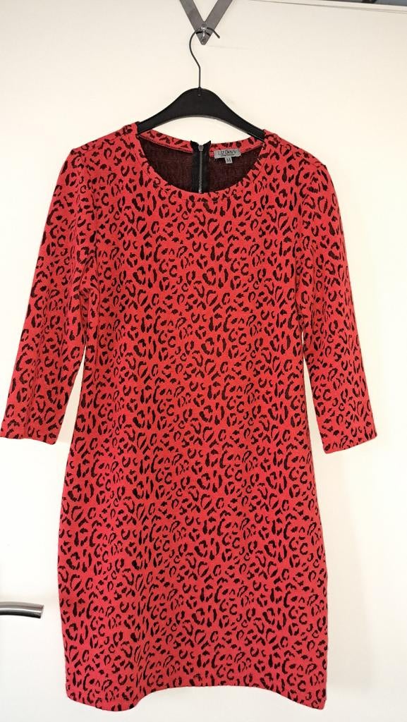 LIZ DEVY jurkje rood/zwart maat M, Kleding | Dames, Maat 38/40 (M), Ophalen of Verzenden, Knielengte, LIZ DEVY