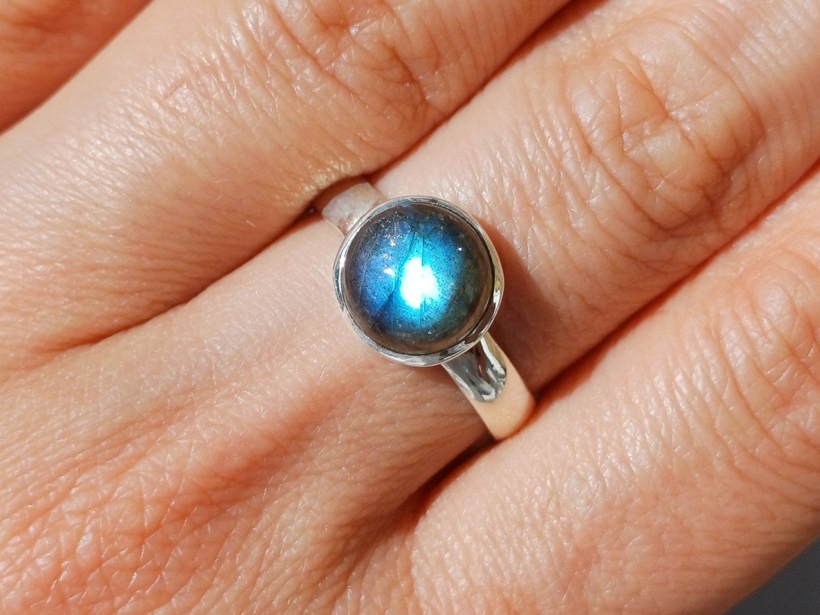 Vanoli 925 zilveren ring met labradoriet maat 18,25, Daiva1973@hotmail.com, 18 tot 19, Vanoli, Overige kleuren