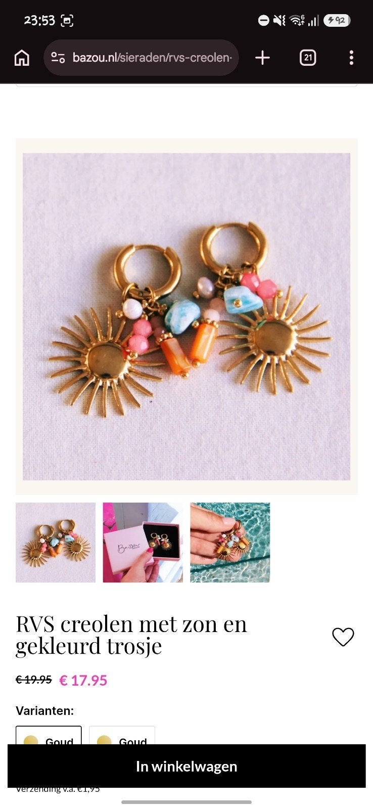 oorbellen, Ophalen of Verzenden, Nieuw, Overige materialen, Hangers