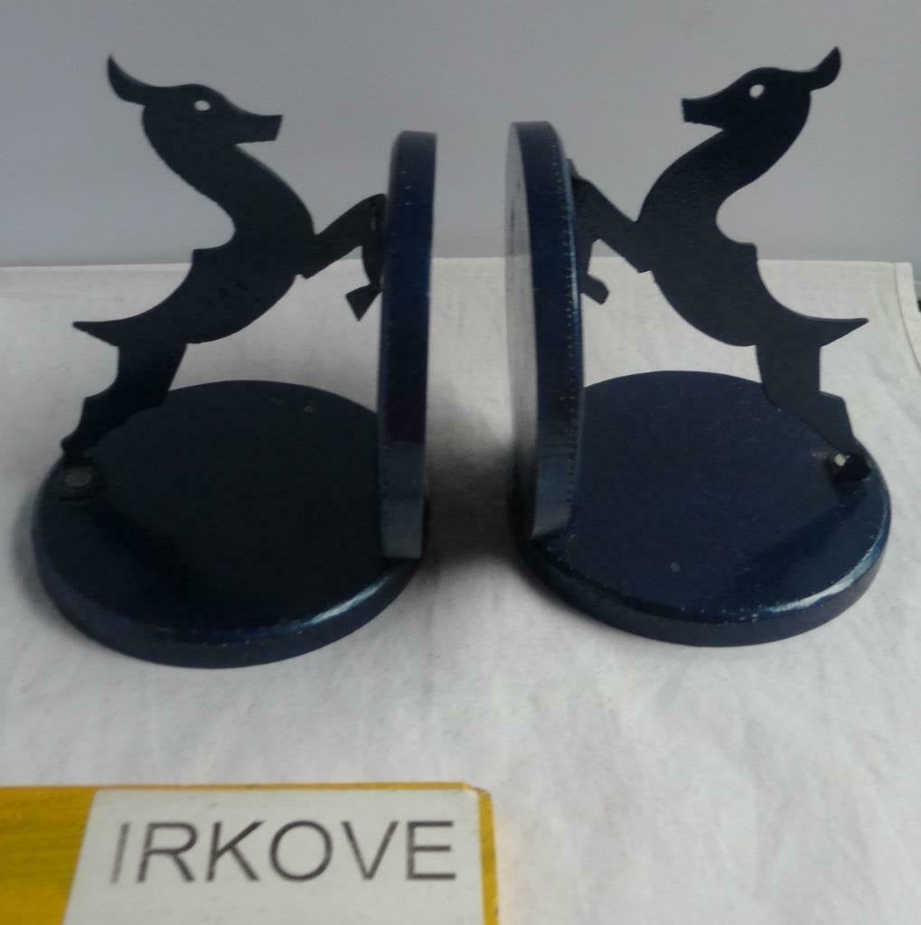 ART DECO * ZWARE BOEKSTEUNEN * Metaal *, Verzenden