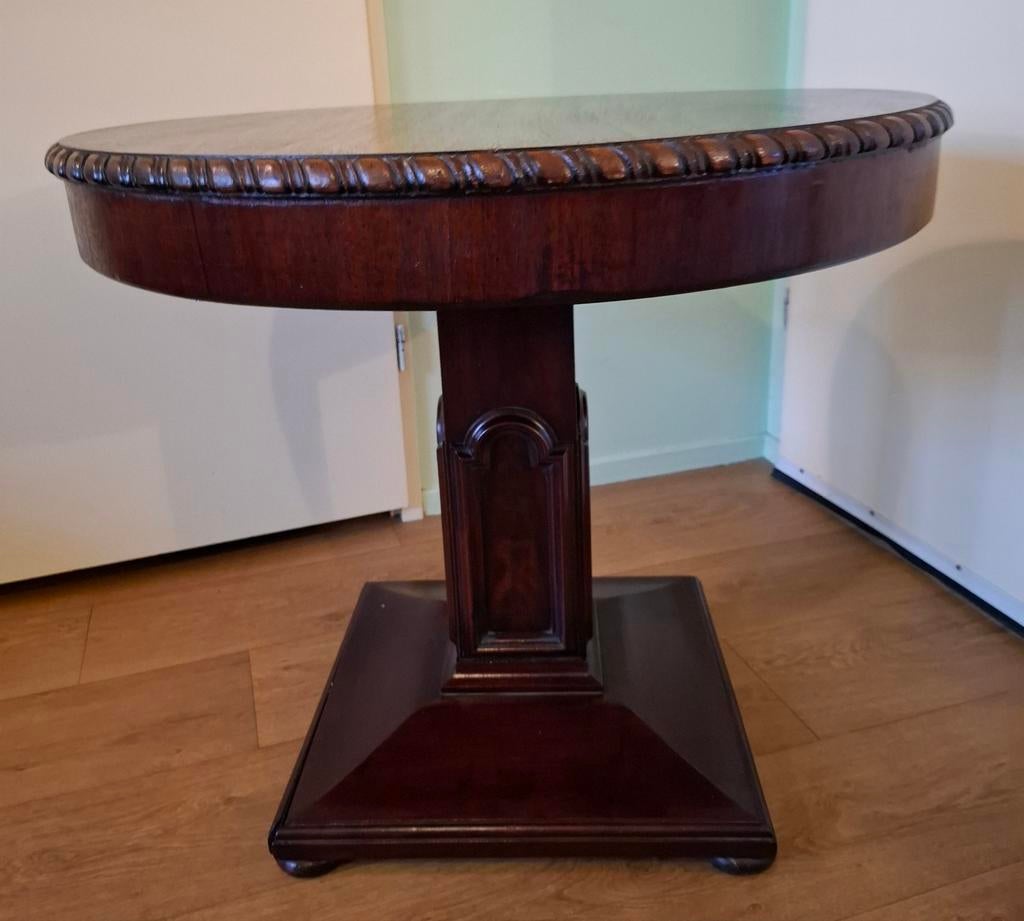 Antieke Franse Wijntafel - 65 cm hoog, 74 cm doorsnede, Antiek en Kunst, Ophalen