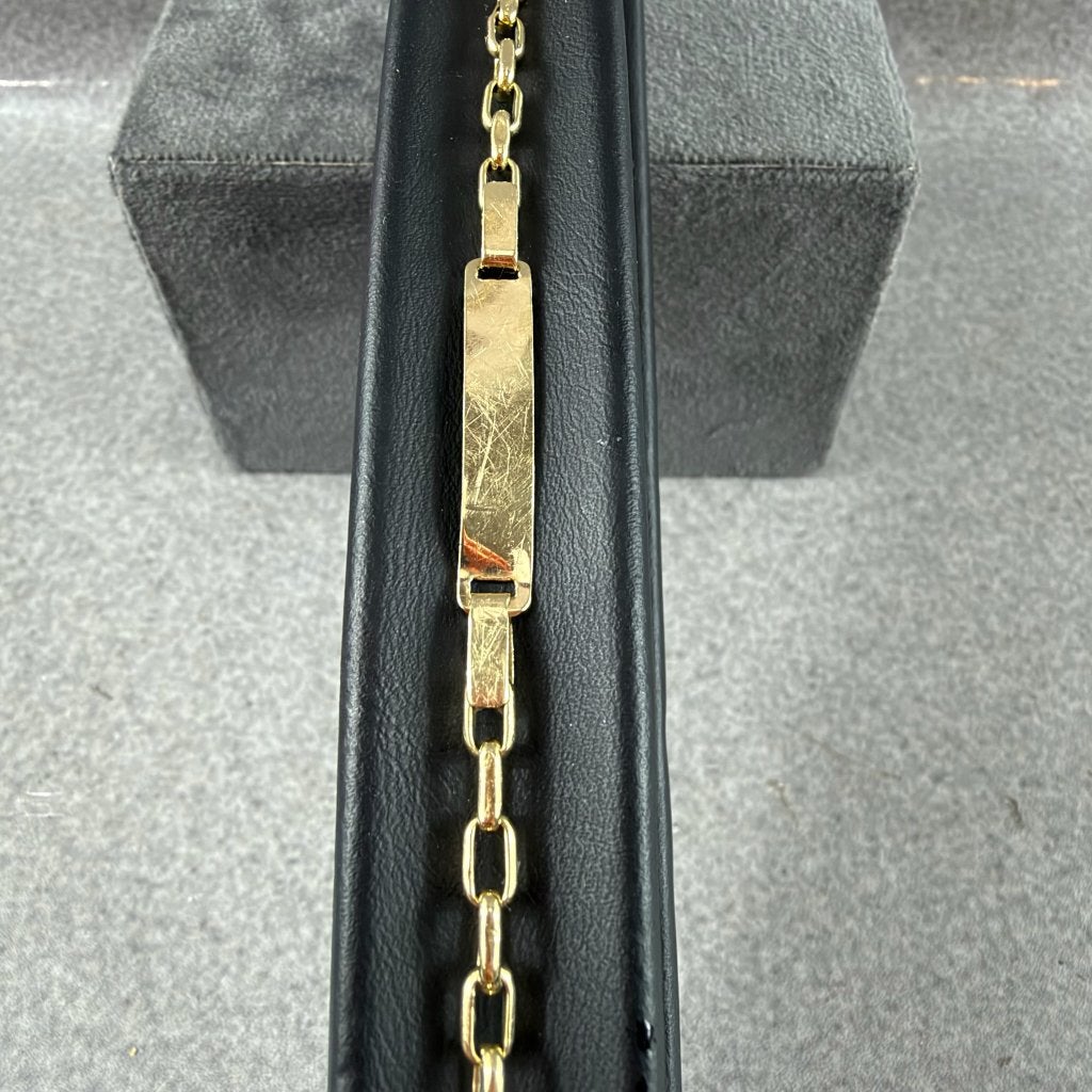 Gouden Armband | 14k | 2,9g | kinderplaatband | 15cm| 416214, Sieraden, Tassen en Uiterlijk, Ophalen of Verzenden, Gebruikt, Goud