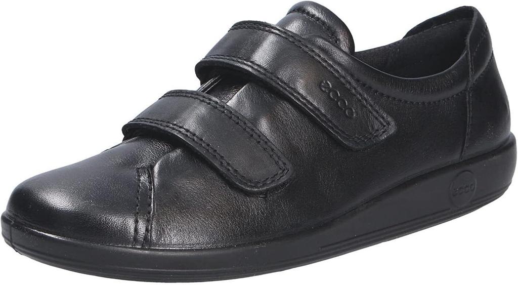 Ecco Soft 2.0 Dames Zwart leer maat 38 z.g.a.n, Ophalen of Verzenden, Zo goed als nieuw, Zwart, Loafers