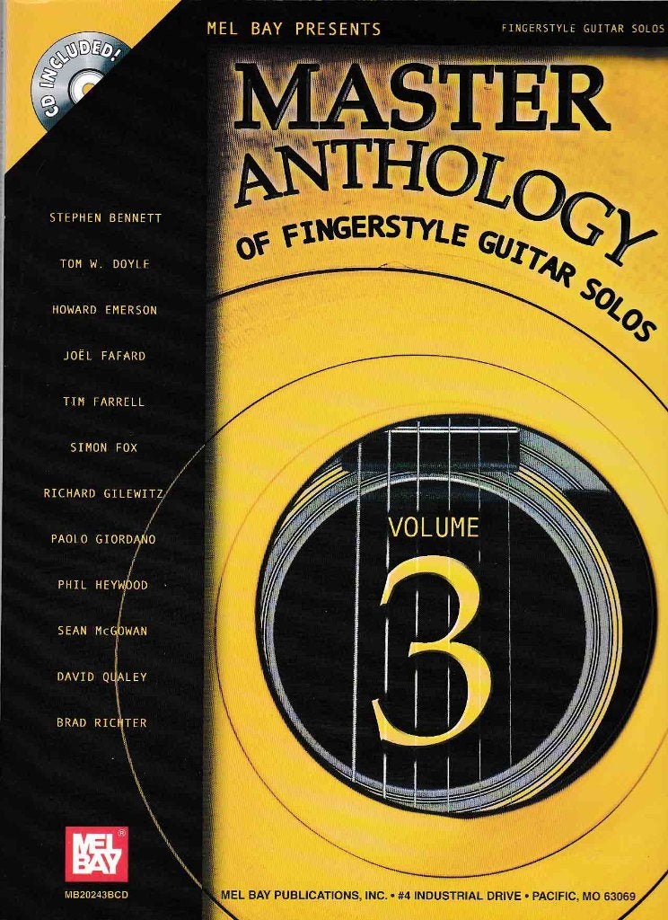 Master Anthology Of Fingerstyle Guitar solos 3 met CD, Gitaar, Ophalen of Verzenden, Zo goed als nieuw, Artiest of Componist