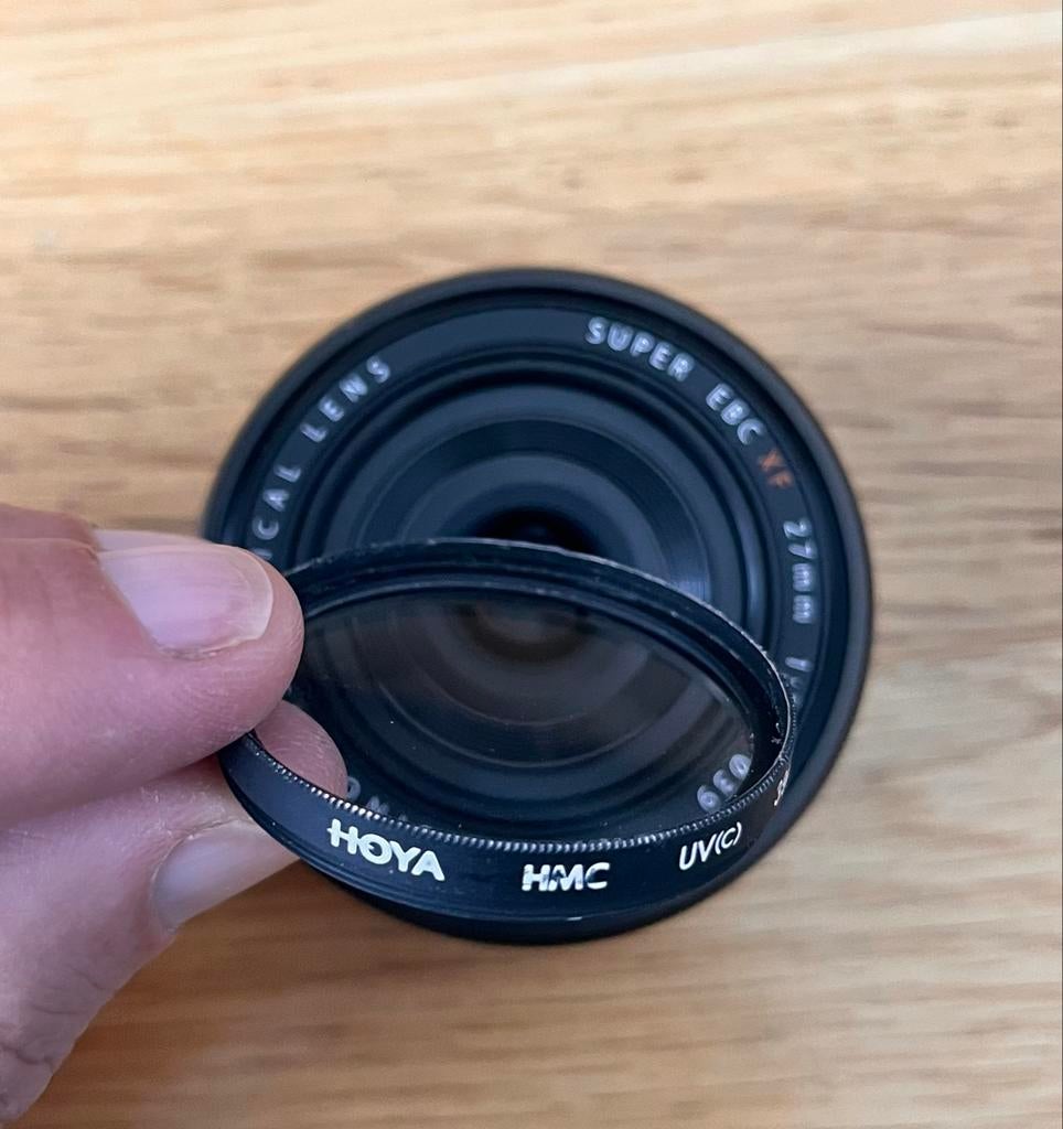 Fujinon XF27mm F2.8 lens met Hoya UV filter, Audio, Tv en Foto, Fotografie | Lenzen en Objectieven, Ophalen of Verzenden, Zo goed als nieuw