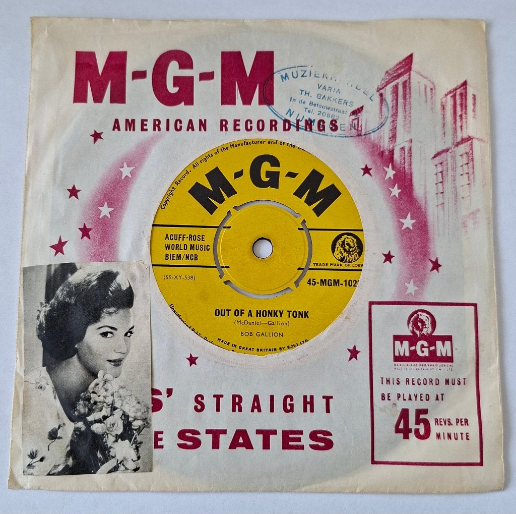 Bob Gallion - Out of a honky tonk, Ophalen of Verzenden, Gebruikt, Pop, Single