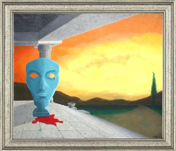 Olieverfschilderij Surrealistisch  Uit 1971   'Gedachte’, Ophalen of Verzenden