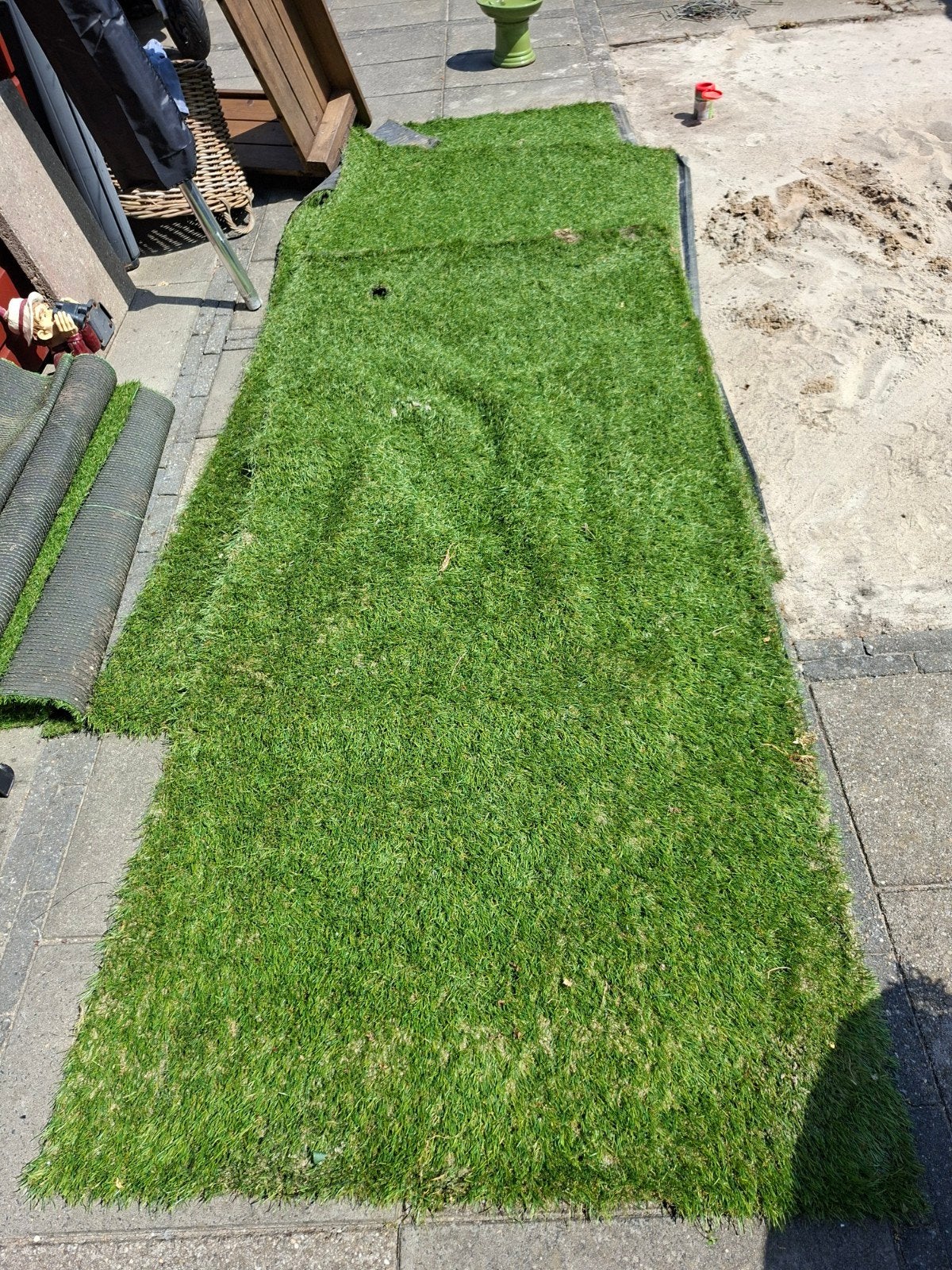 3 kunstgrasmatten - 2.50m x 1.18m, Ophalen, Gebruikt, Minder dan 10 m², Kunstgras
