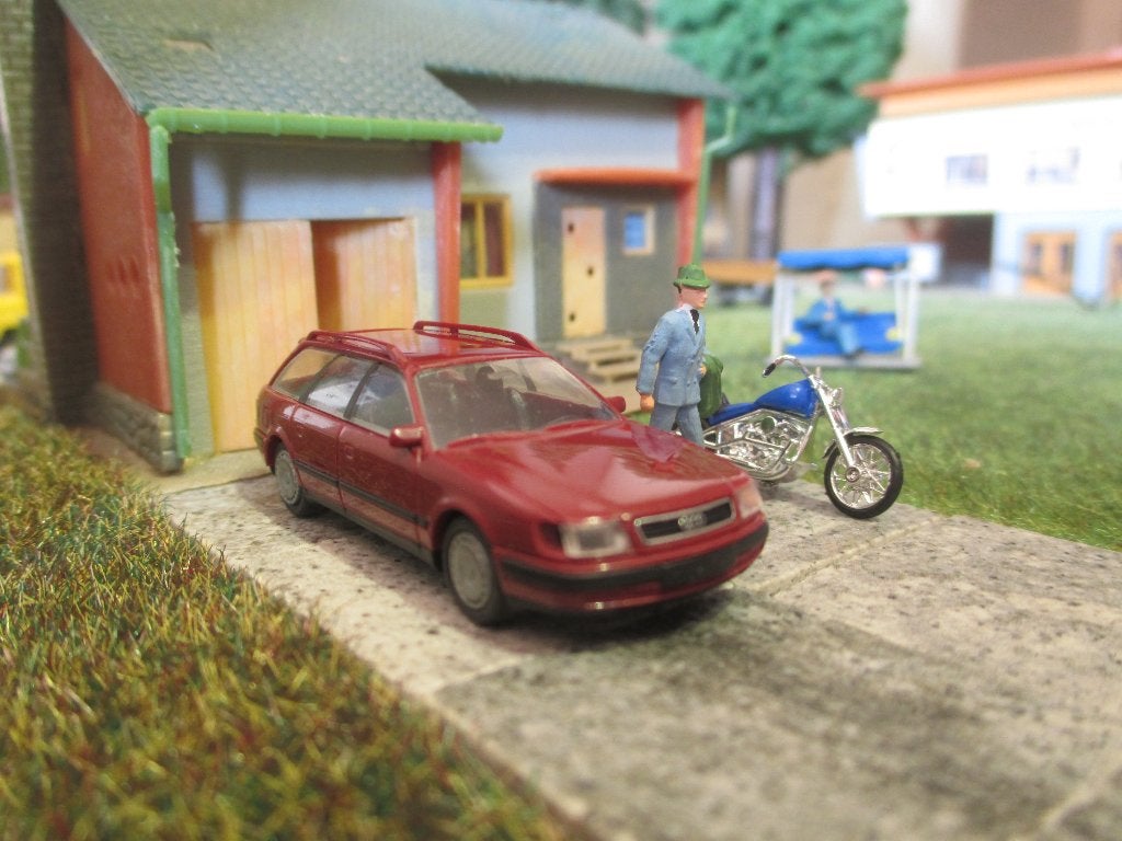 1992 Audi 100 C4 Avant - Rietze metallic-rood, Hobby en Vrije tijd, Ophalen of Verzenden, Gebruikt, Auto, Rietze