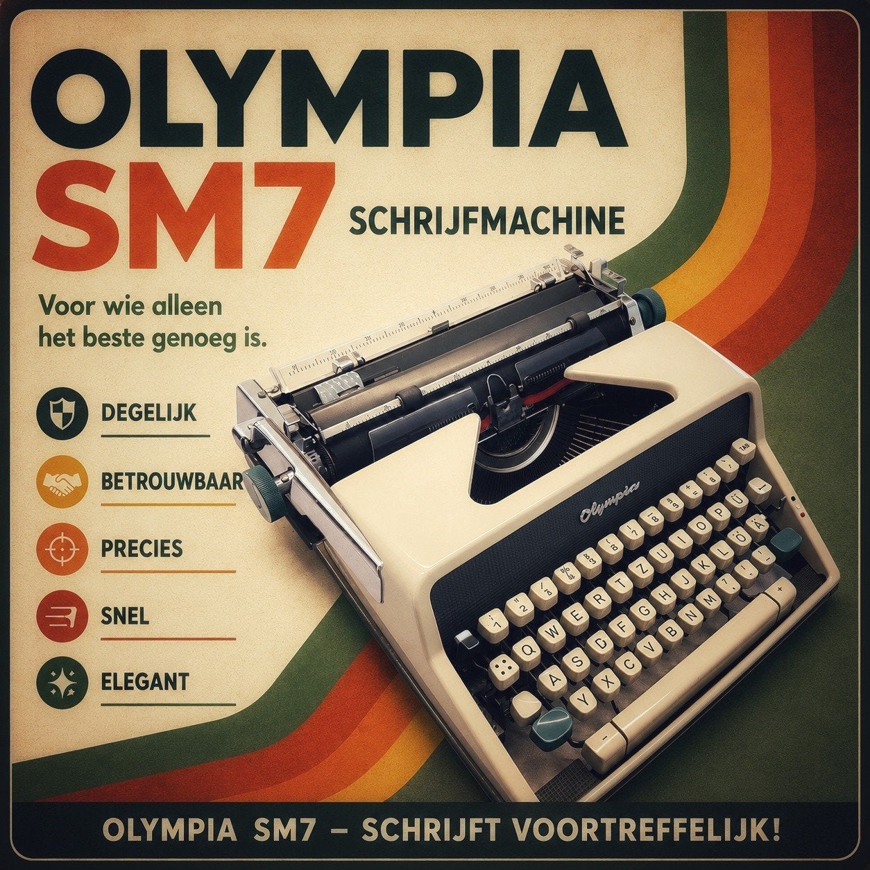Olympia SM7 uit 1963, vakkundig gereviseerd, Diversen, Ophalen of Verzenden, Zo goed als nieuw