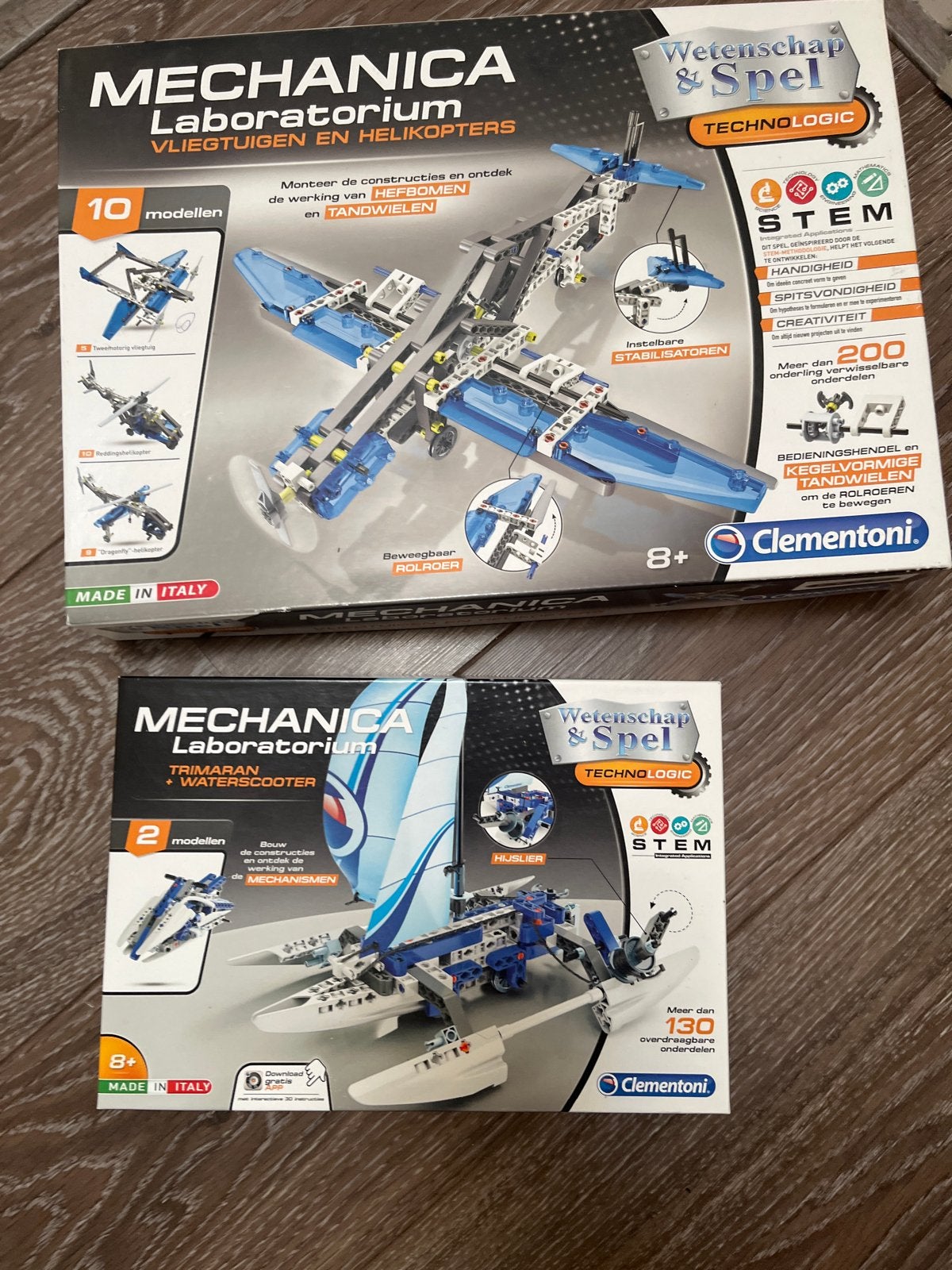 2 Clementoni Mechanica Laboratorium sets, Ophalen of Verzenden, Gebruikt, Overige merken