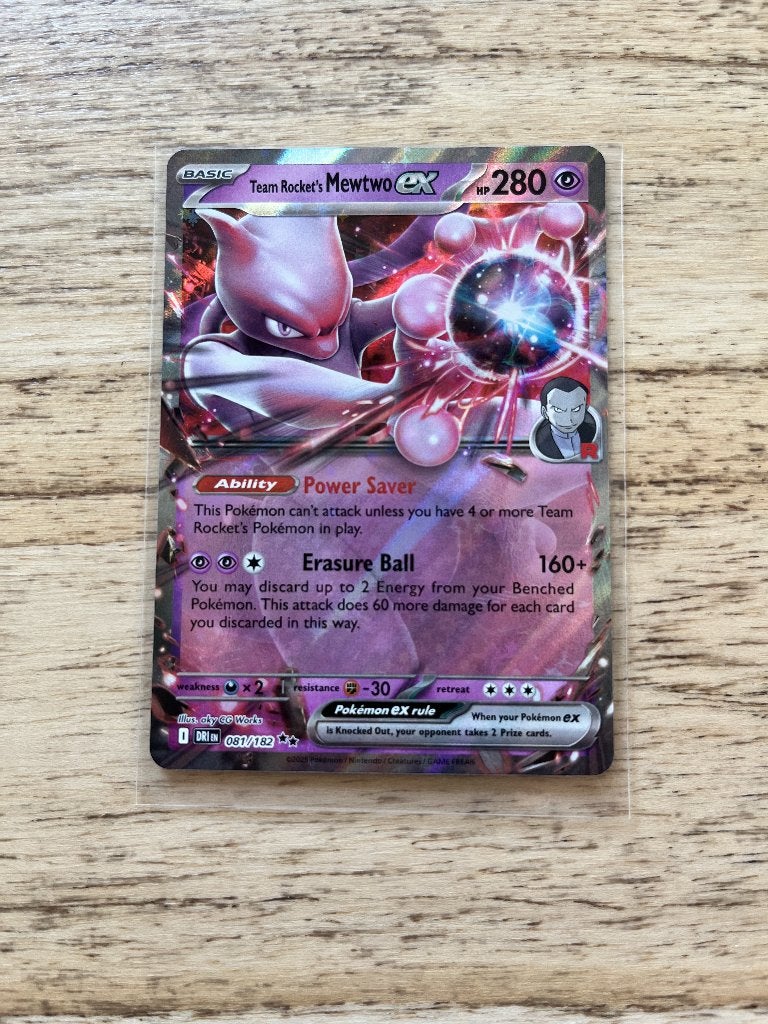 Team Rocket's Mewtwo ex (DRI 081) Pokemon kaart, Ophalen of Verzenden, Zo goed als nieuw, Losse kaart, Foil