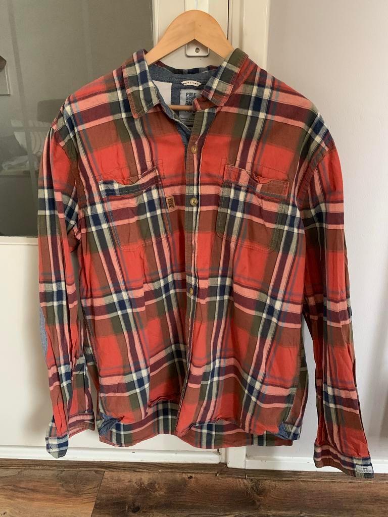 PME Legend Bare Metal geruit overhemd rood XXXL, Kleding | Heren, Overhemden, Ophalen of Verzenden, Zo goed als nieuw, Rood, Overige halswijdtes