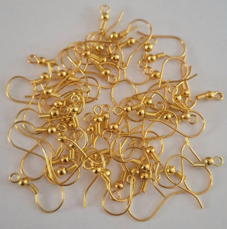 50 goudkleur metalen oorbelhaakjes, Verzenden, Nieuw, Overige typen