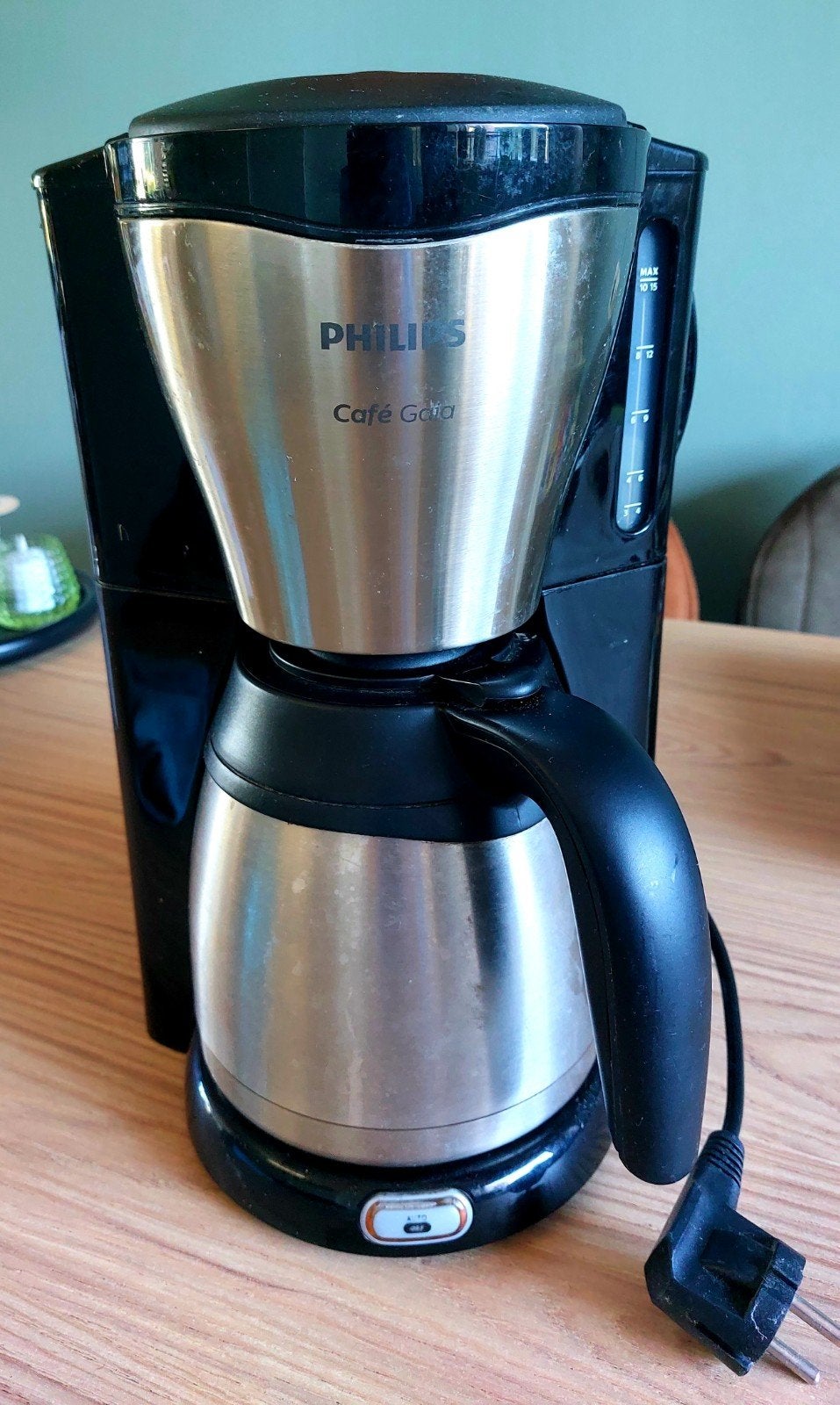 Philips Café Gaia Koffiezetapparaat - Zwart/RVS, Ophalen, Gebruikt, 10 kopjes of meer, Koffiemachine
