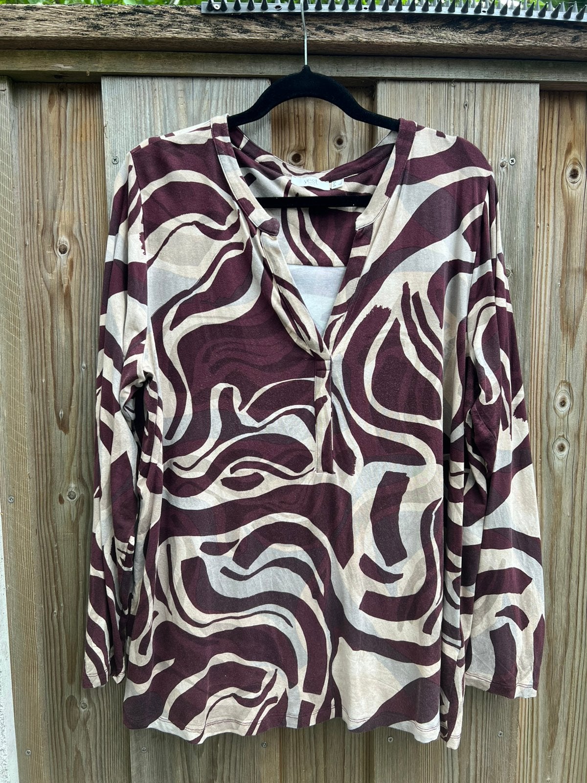 Yest Curve Tuniek met abstracte print - Maat 0=46/48, Kleding | Dames, Ophalen of Verzenden, Zo goed als nieuw, Maat 46/48 (XL) of groter
