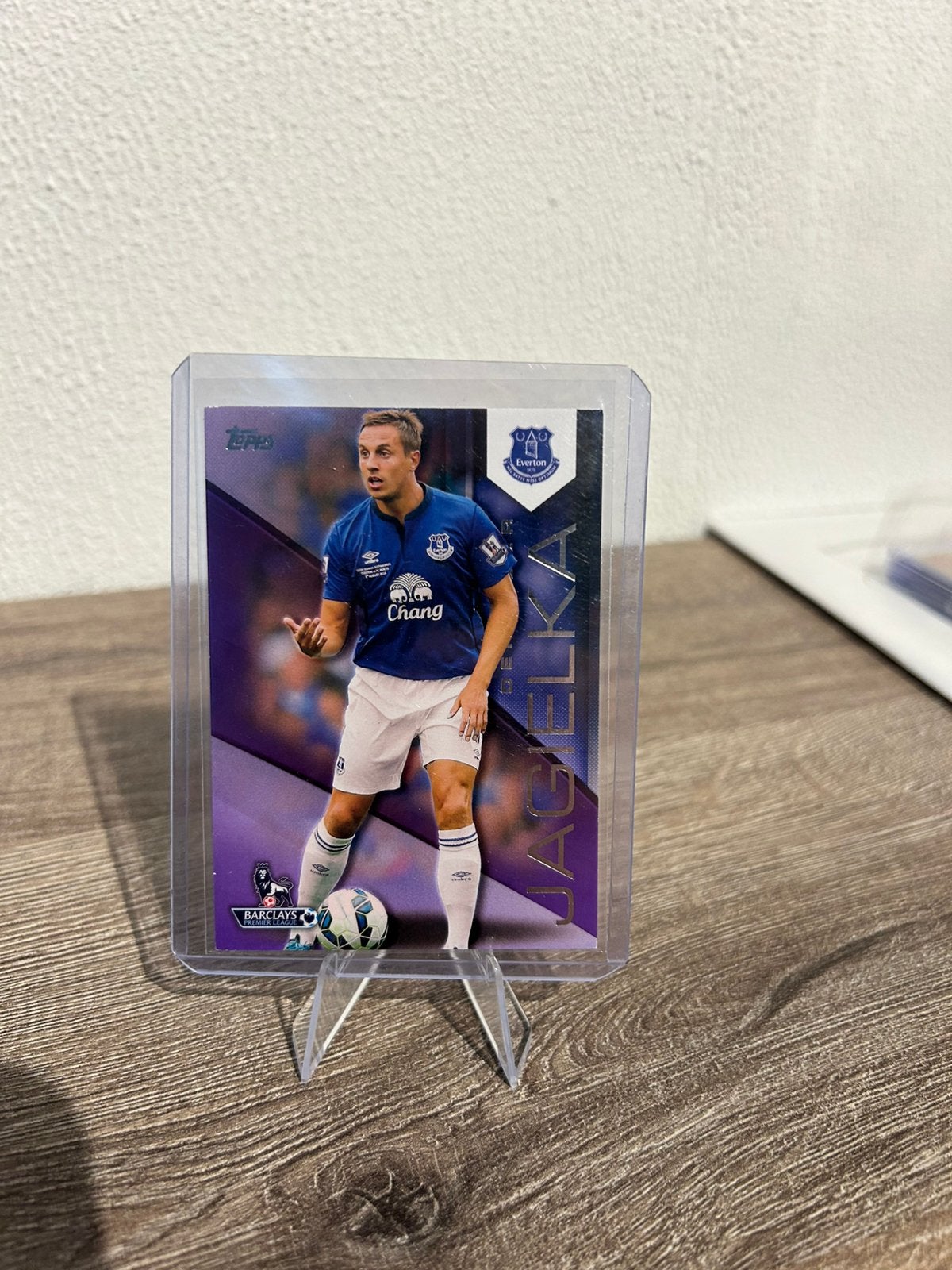 Phil Jagielka 2013-14 Topps Premier League #43 Purple /50, Ophalen of Verzenden, Zo goed als nieuw, Plaatje
