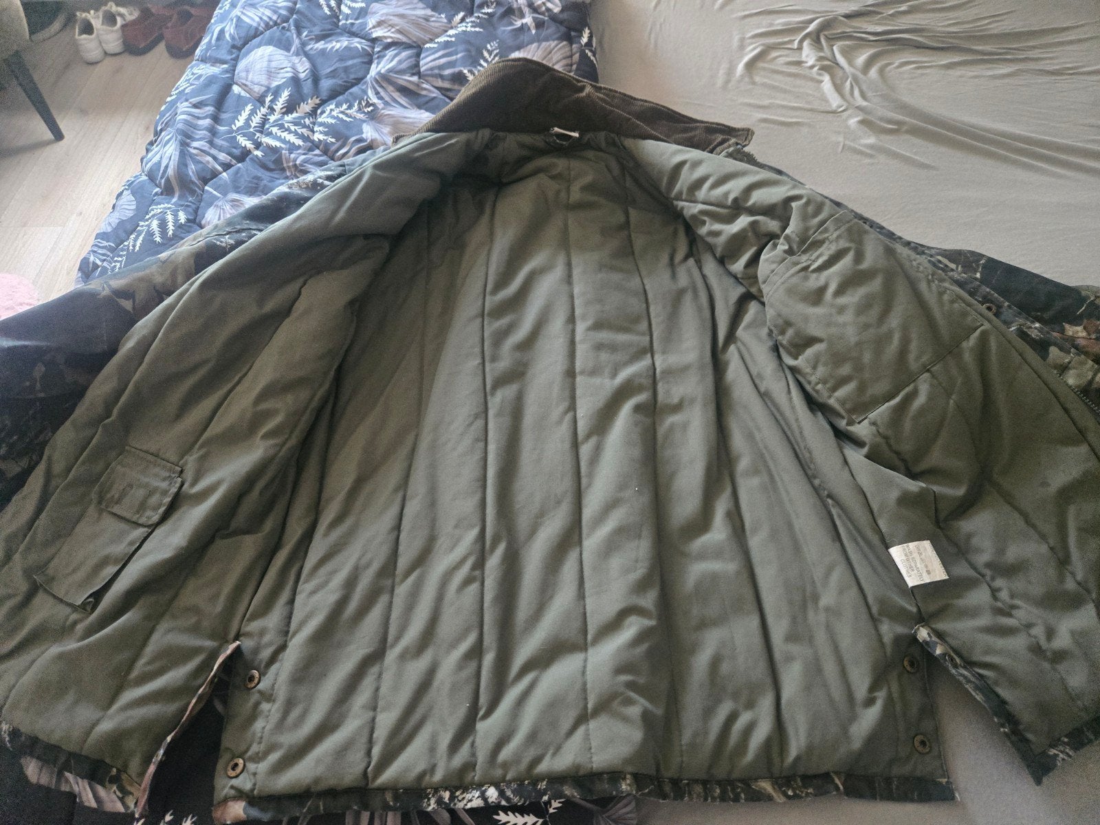 Camo jachtjas met gewatteerde voering, Kleding | Heren, Jassen | Winter, Ophalen of Verzenden, Zo goed als nieuw, Meerkleurig