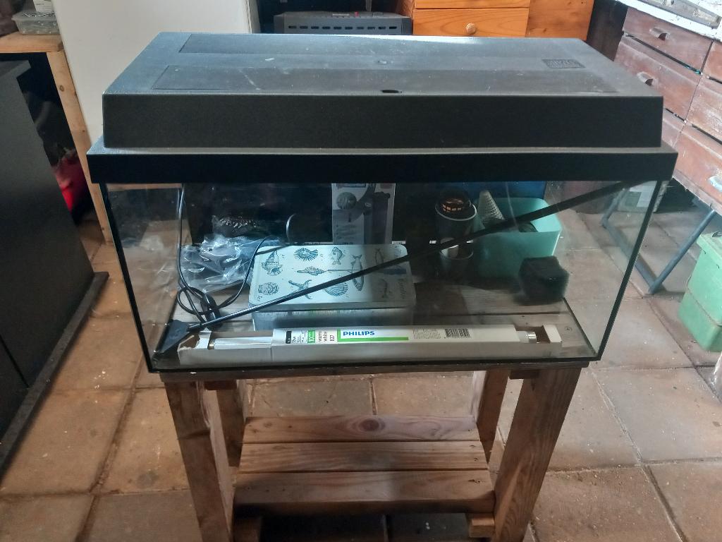 aquarium 60x30x30, Ophalen, Gebruikt