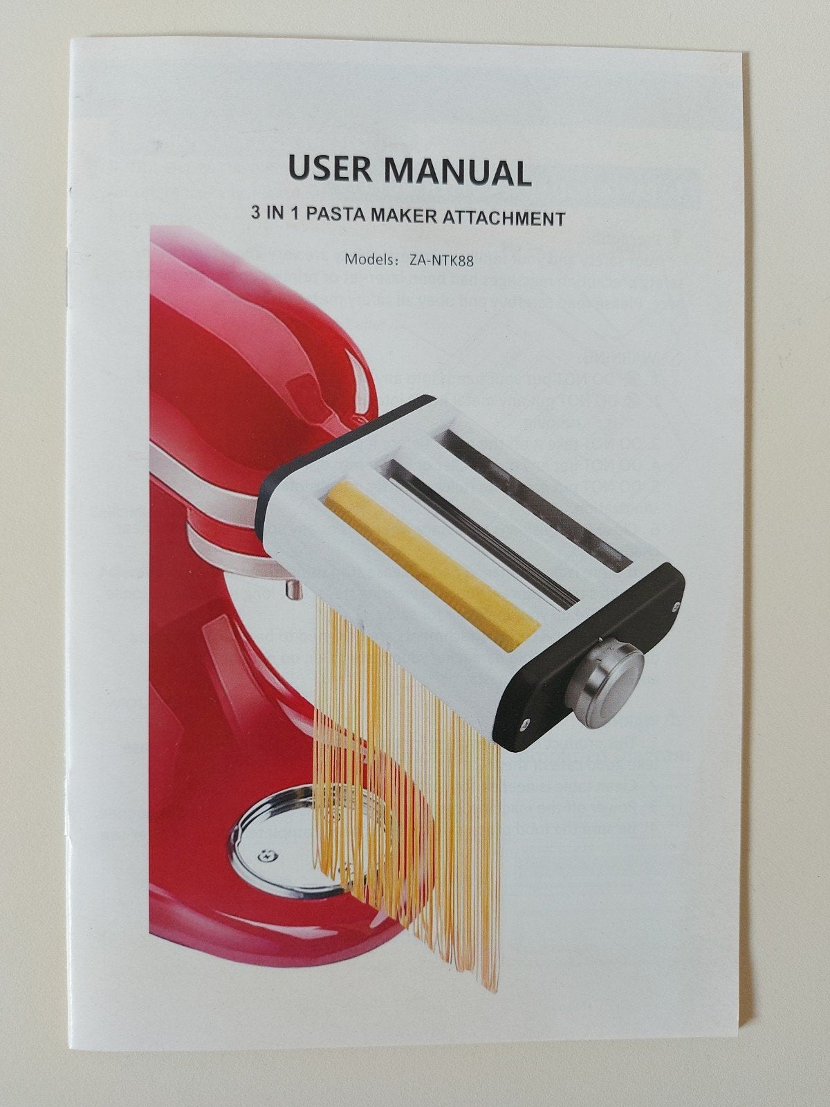 3-in-1 Pastamaker opzetstuk geschikt voor KitchenAid mixer, 4 liter of meer, Ophalen of Verzenden, Nieuw, 3 snelheden of meer