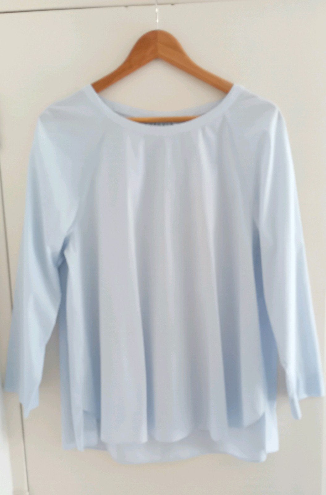 Mooie lichtblauwe blouse blauw wit strepen 40, Maat 38/40 (M), Blauw, Ophalen of Verzenden, Onbekend
