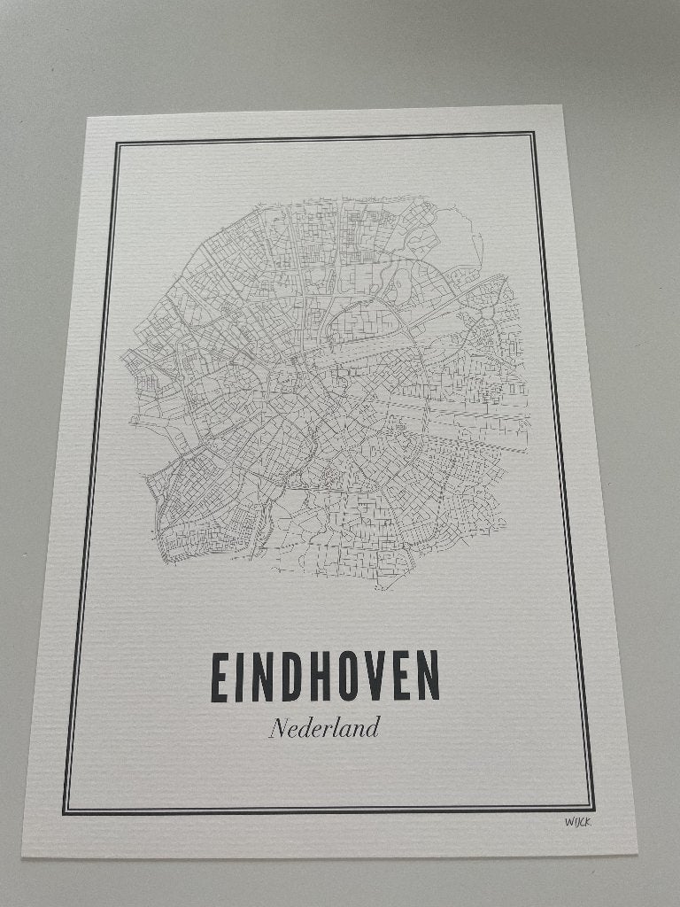 Wijck poster | Eindhoven - NIEUW!, Rechthoekig Staand, A4 of kleiner, Nieuw, Ophalen of Verzenden