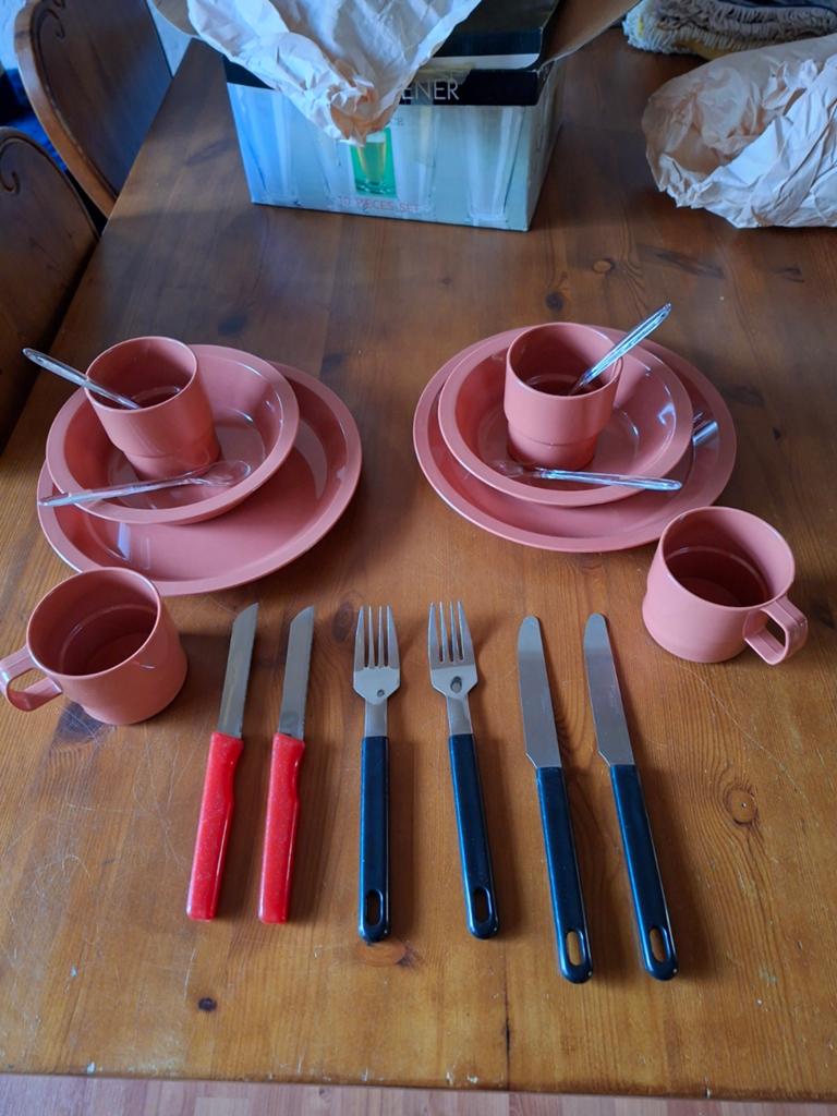 Kampeer servies  setje, Ophalen of Verzenden, Zo goed als nieuw