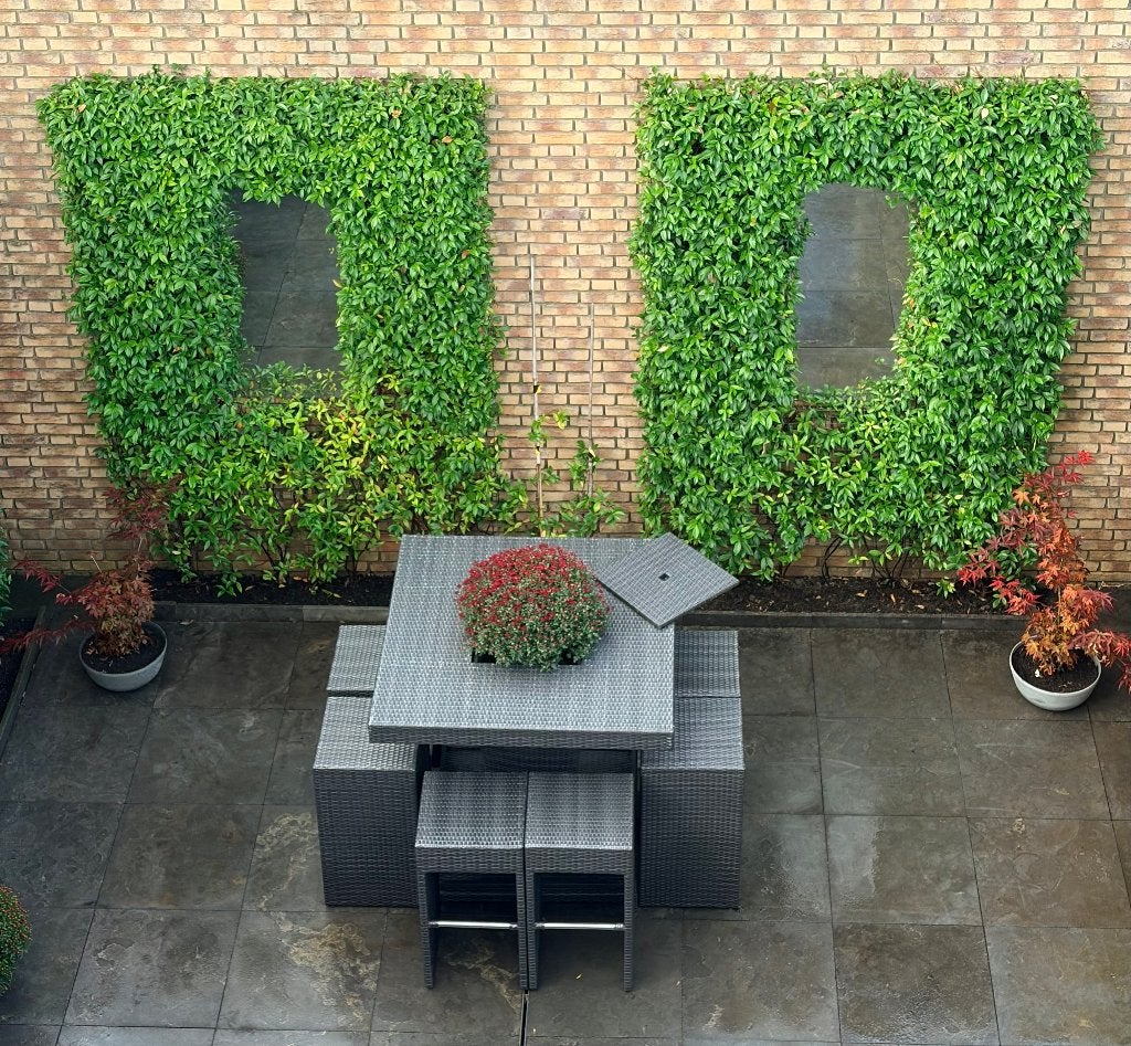 Gezellige bartafelset voor 8 personen, Tuin en Terras, Tuinsets en Loungesets, Ophalen, Gebruikt, 8 zitplaatsen, Wicker