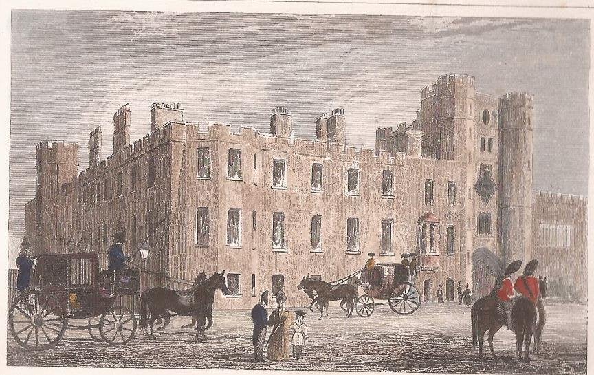 Londen. St. James's Palace Pall Mall London Ingekl. Staalgr., Antiek en Kunst, 1800 - 1899, Architectuur, Ophalen of Verzenden